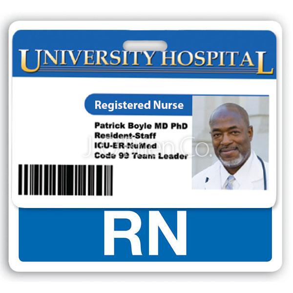 Horizontal RN Pack of 100 pcs Blue Badge Buddy Brady People ID 1350-2130 Horizontal RN Pack of 100 pcs Blue Badge Buddy Brady People ID 1350-2130